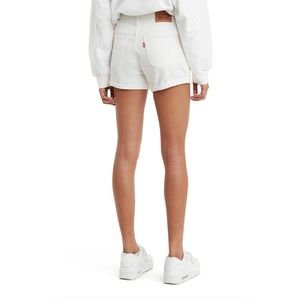 Levi’s Mid Length White Denim Shorts